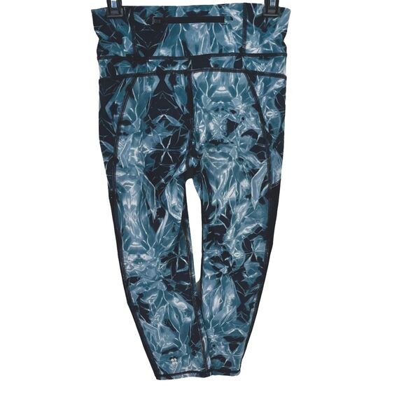 Sweaty Betty The Zero Gravity Crop Leggings Womens Size Small Blue Marble Print - Picture 3 of 6